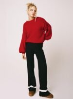 Harmony Balloon Sleeve Knit Jumper Red - Image 11
