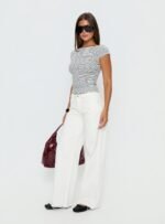 Darla Low Rise Straight Leg Jean White - Image 4