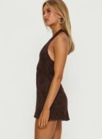 Codami Sequin Mini Dress Dark Brown - Image 4
