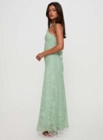 Zoelle Halter Maxi Dress Sage - Image 4