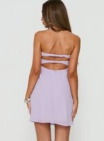 Ilana Strapless Mini Dress Lilac - Image 2