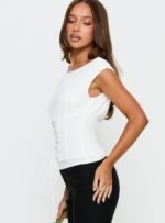 Unbothered Corset Top White - Image 4