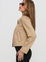 Hurleigh Faux Suede Jacket Brown - Image 5