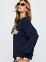 Swan Lake Love Knit Jumper Navy - Image 4