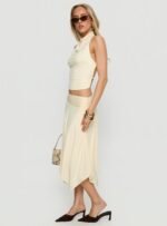 Scenic Route Asymmetrical Midi Skirt Yellow - Image 4