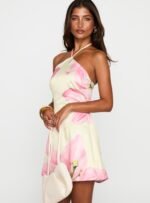 Gardens Of Eden Halter Mini Dress Multi - Image 4