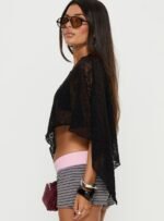 Nelida Sheer Poncho Black - Image 4