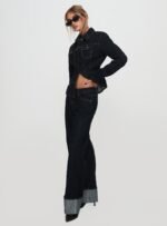 Top Model Low Rise Straight Leg Cuffed Jean Dark Denim - Image 4