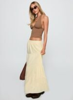 Garden Party Maxi Skirt Lemon - Image 4
