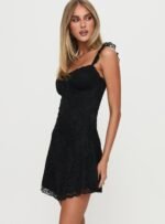 Beacall Mini Dress Black - Image 4