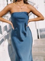 Haley Maxi Dress Mid Blue - Image 6
