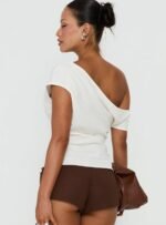 Seasons Change Relaxed Off Shoulder Top White - Image 5
