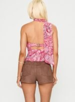 Hendrick Faux Suede Short Brown - Image 5