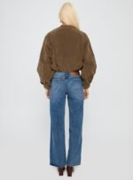 Saving Up Mid Rise Straight Leg Studded Jeans Mid Blue - Image 5