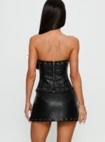 Barricade Faux Leather Eyelet Skort Black - Image 5