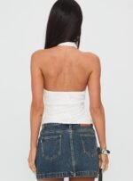 Hotter Than Fire Lace Halter Top White - Image 5