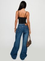 Duster Mid Rise Baggy Jeans Dark Wash - Image 5