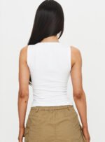 Bleeker High Neck Top White - Image 5