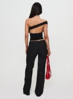 Socialista Pinstripe Trousers Black - Image 5