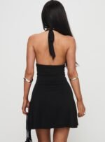Tinisie Halter Mini Dress Black - Image 5