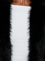 Super Trouper Faux Fur Jacket Black - Image 6