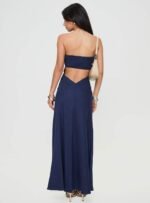 Yahir Strapless Maxi Dress Navy - Image 4