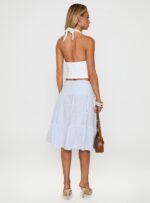 Cascades Low Rise Midi Skirt Blue / White Stripe - Image 5