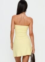 Baseline Strapless Mini Dress Yellow - Image 5