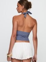Whimsy Halter Top Navy Gingham - Image 5