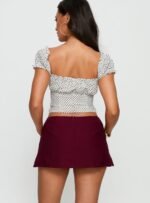 Can't Sleep Skort Burgundy - Image 5