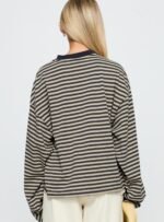 Bloom Long Sleeve Top Beige Stripe - Image 5