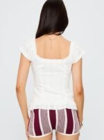 Suiter Frill Detail Top White - Image 5