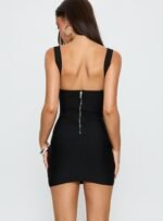 Justina Bandage Mini Dress Black - Image 5