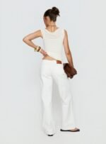 Buenos No Waist Low Rise Straight Leg Jeans White - Image 5