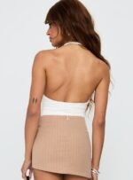 Emmalyne Plunge Neck Bodysuit White - Image 5