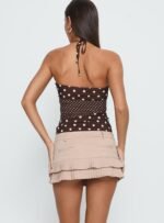 Deei Double Ruffle Mini Skort Oatmeal - Image 5