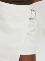 Elinora Wrap Mini Skirt White - Image 6