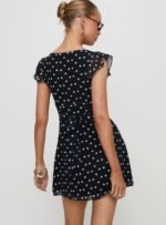 I Guess So Mini Dress Black Polka Dot - Image 5