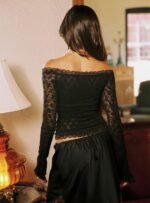 Mochapella Off The Shoulder Top Black - Image 4