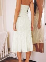 Aspyn Embroidered Midi Skirt Yellow - Image 4