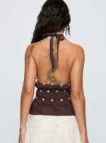 Movies End Halter Top Brown - Image 5