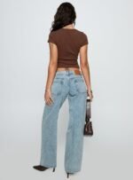Ellanor Low Rise Straight Leg Light Blue - Image 5