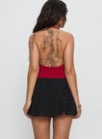 Sonsie Mini Skirt Black / White Polka - Image 5