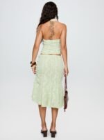 Aspyn Embroidered Midi Skirt Sage Green - Image 5
