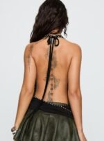 Khoda Studded Halter Top Black - Image 5