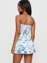 Sunkiss Frill Mini Dress White / Blue - Image 5