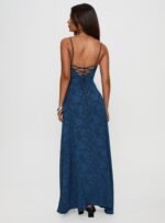 South Of France Maxi Dress Navy - Image 5