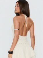 Gemmina Halter Sequin Top Cream - Image 5