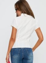 Cottesloe Blouse Top Textured White - Image 5