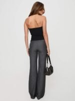 Kinkirk Flared Pants Grey Pinstripe - Image 5